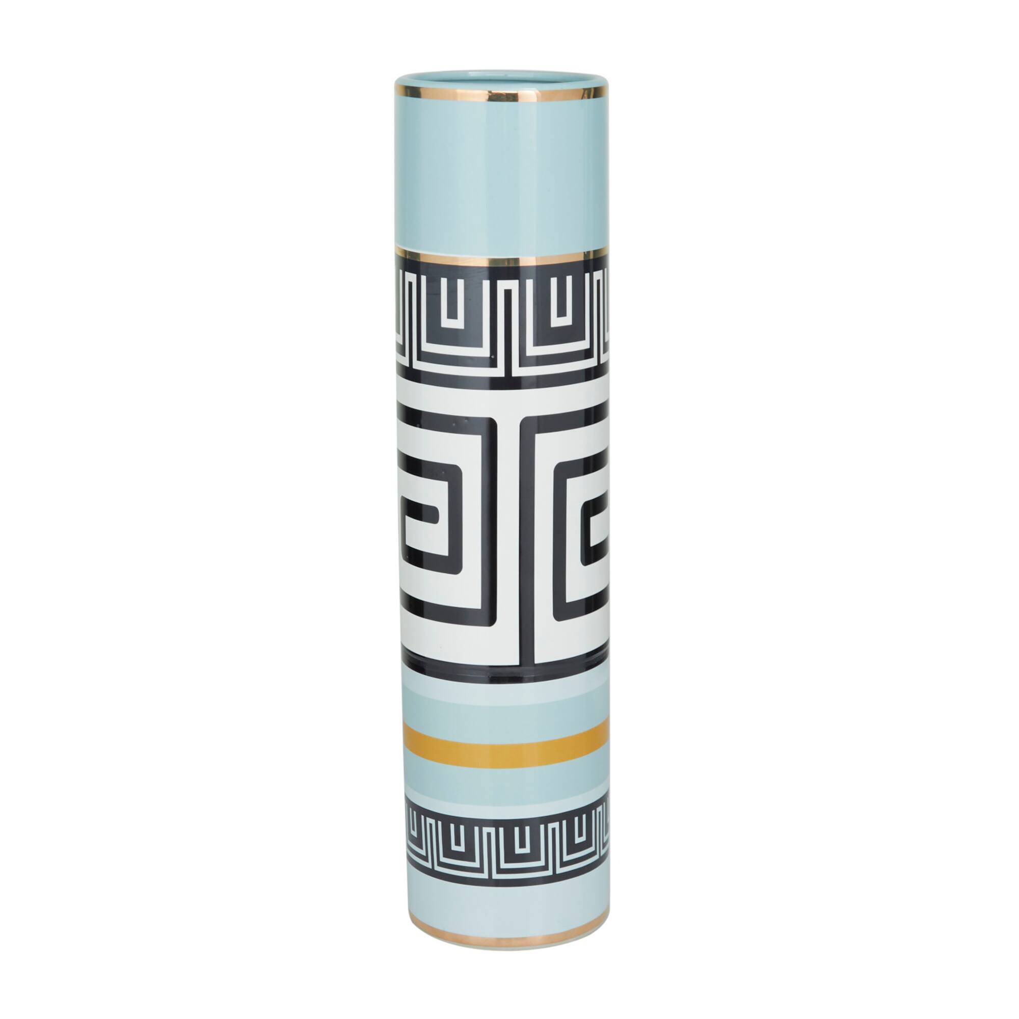 Teal Stoneware Modern Vase